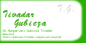 tivadar gubicza business card
